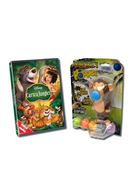 Pachet DVD Jungle Book + Jucarie Monkey Plopper