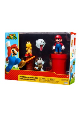 Mario Nintendo - Set diorama Temnita cu figurina 6 cm