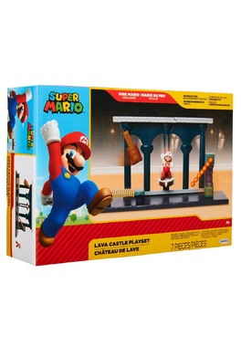 Mario NINTENDO - Set de joaca Castelul de lava cu figurina 6 cm